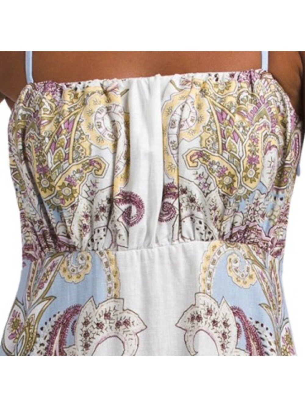 RACHEL ZOE Linen Blend Paisley Maxi Dress - Picture 3 of 4